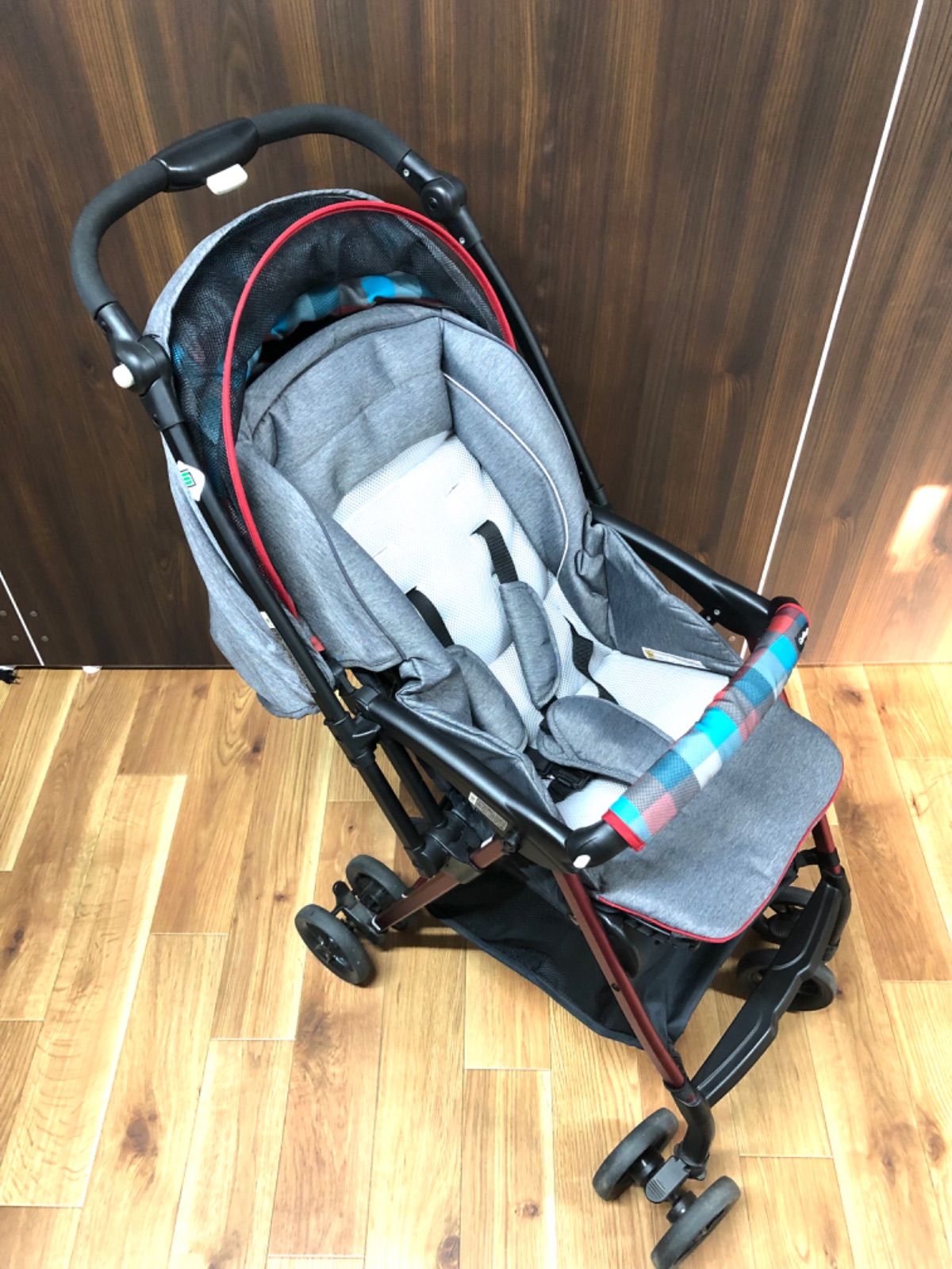 Goodbaby A型B型兼用ベビーカー ブロックチェック柄 ハイシート 軽量