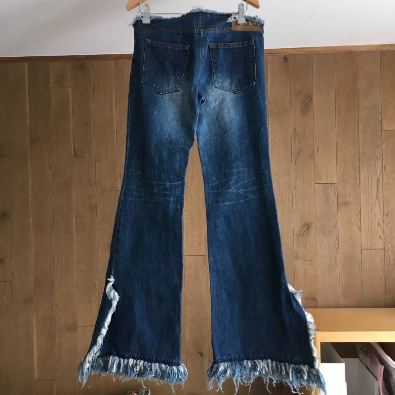 LGB フレアデニム L.g.b ルグランブルー フリンジ フレアデニム パンツ