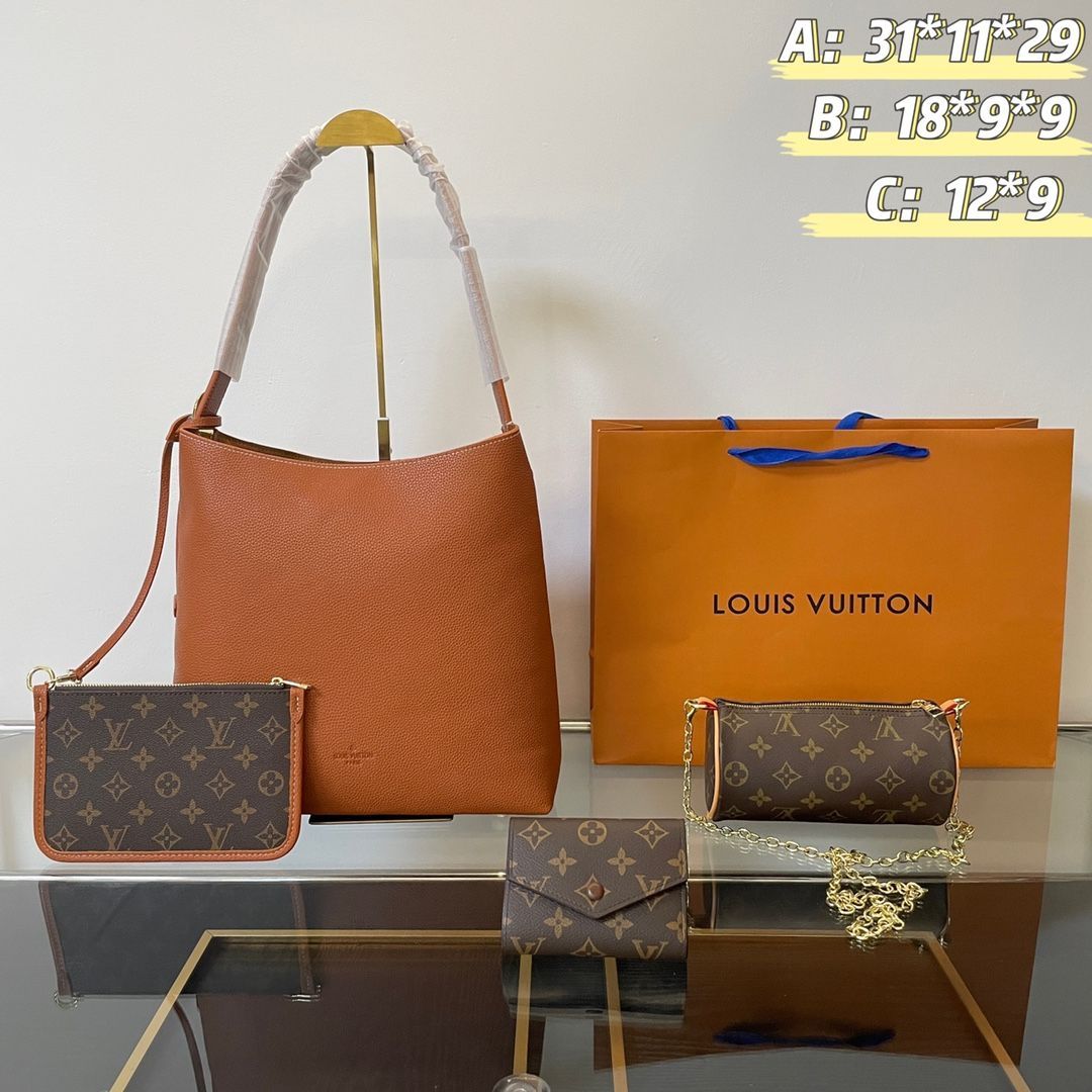 TOP New 2025 高品質3点セット - Lv トートアンダーアームバッグ ピローチェーンバッグ 財布 特別割引 | -WTO輸入2