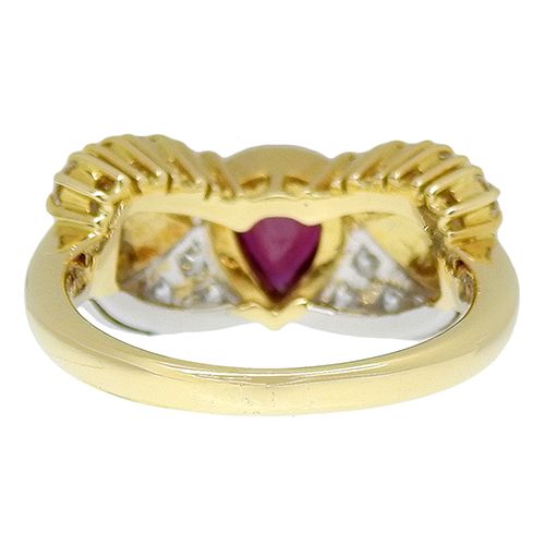 MIKIMOTO(ミキモト) R0.67/D0.59 ティアドロップ ルビー ダイヤモンド  