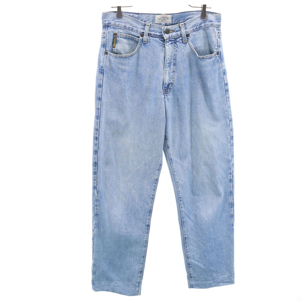 ARMANI JEANS アルマーニジーンズ 90s イタリア製 オールド テーパードデニムパンツ w34 ウォッシュブルー ジーンズ メンズ ARMANI JEANS アルマーニジーンズ 90s イタリア製 オールド テーパード