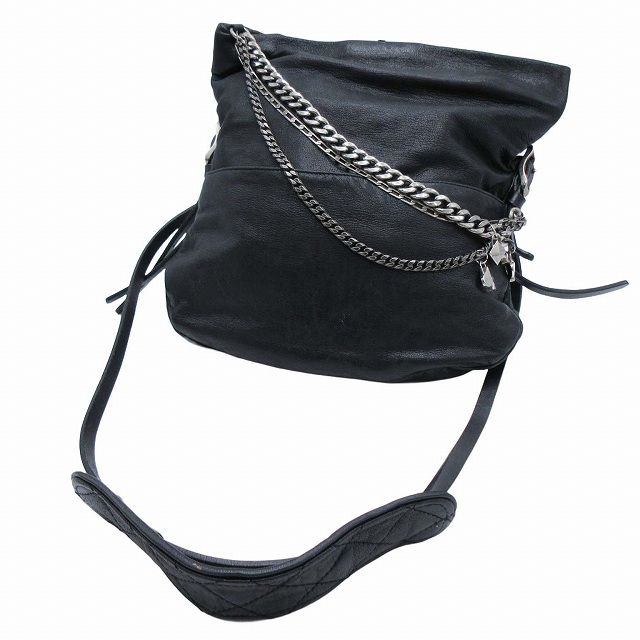 ジミーチュウ JIMMY CHOO BIKER バイカー 3連 チェーン ショルダバッグ