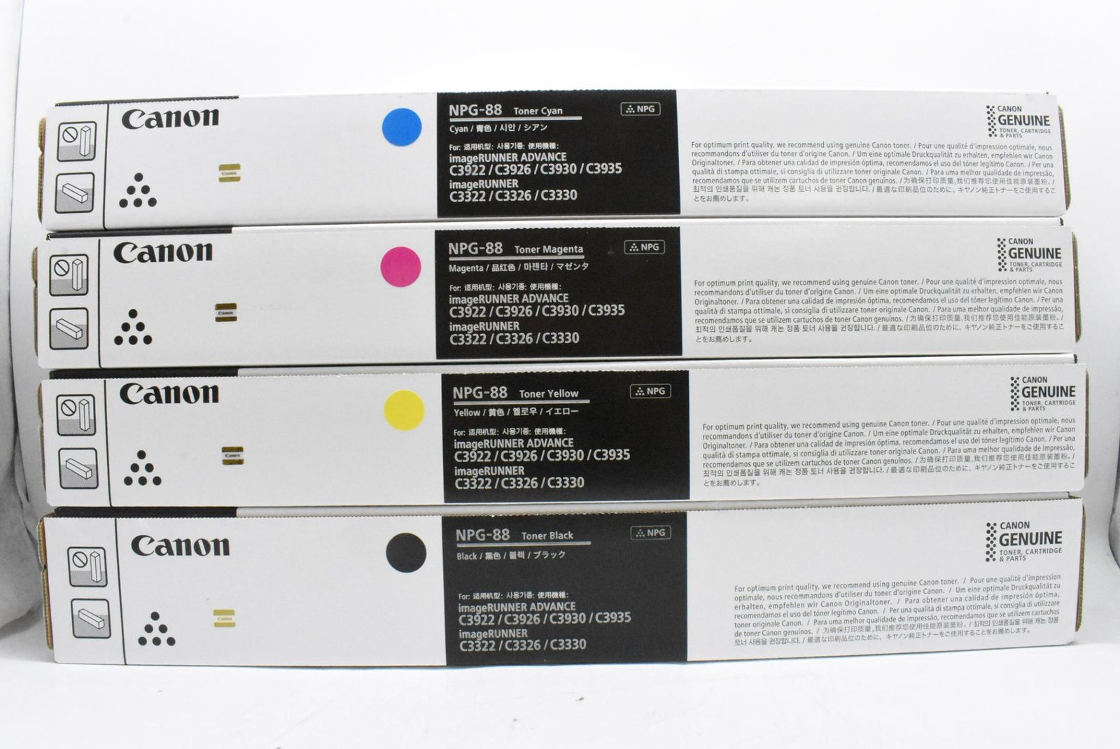 未使用 キャノン 純正 トナー NPG-88 4色8本（シアン・マゼンタ
