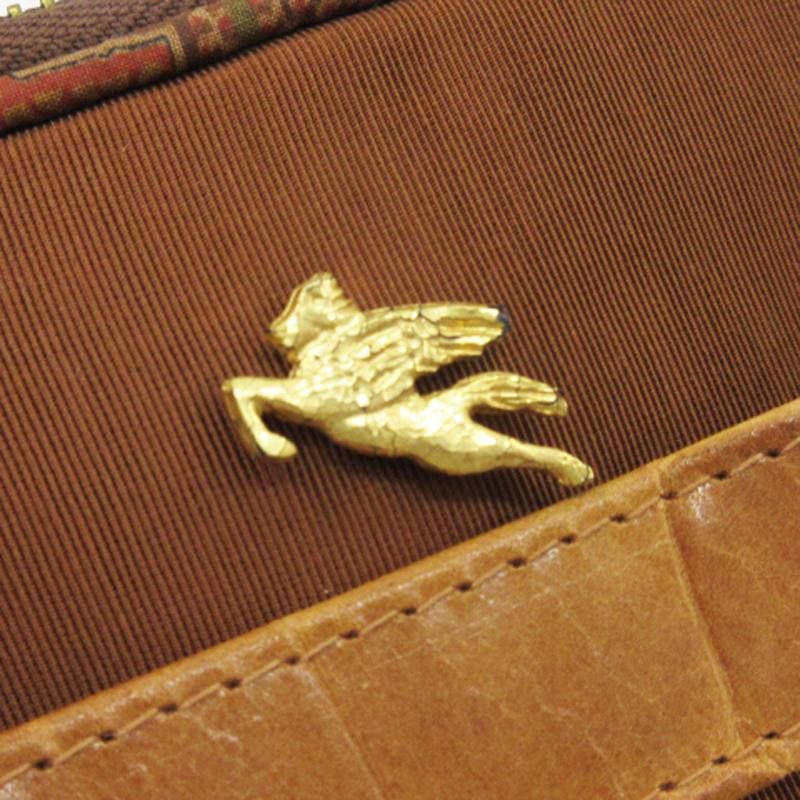 066 ETRO エトロ バニティバッグ ペイズリー 化粧ポーチ ブラウン エトロ ETRO バニティ ポーチ 化粧 コスメポーチ ペイズリー柄