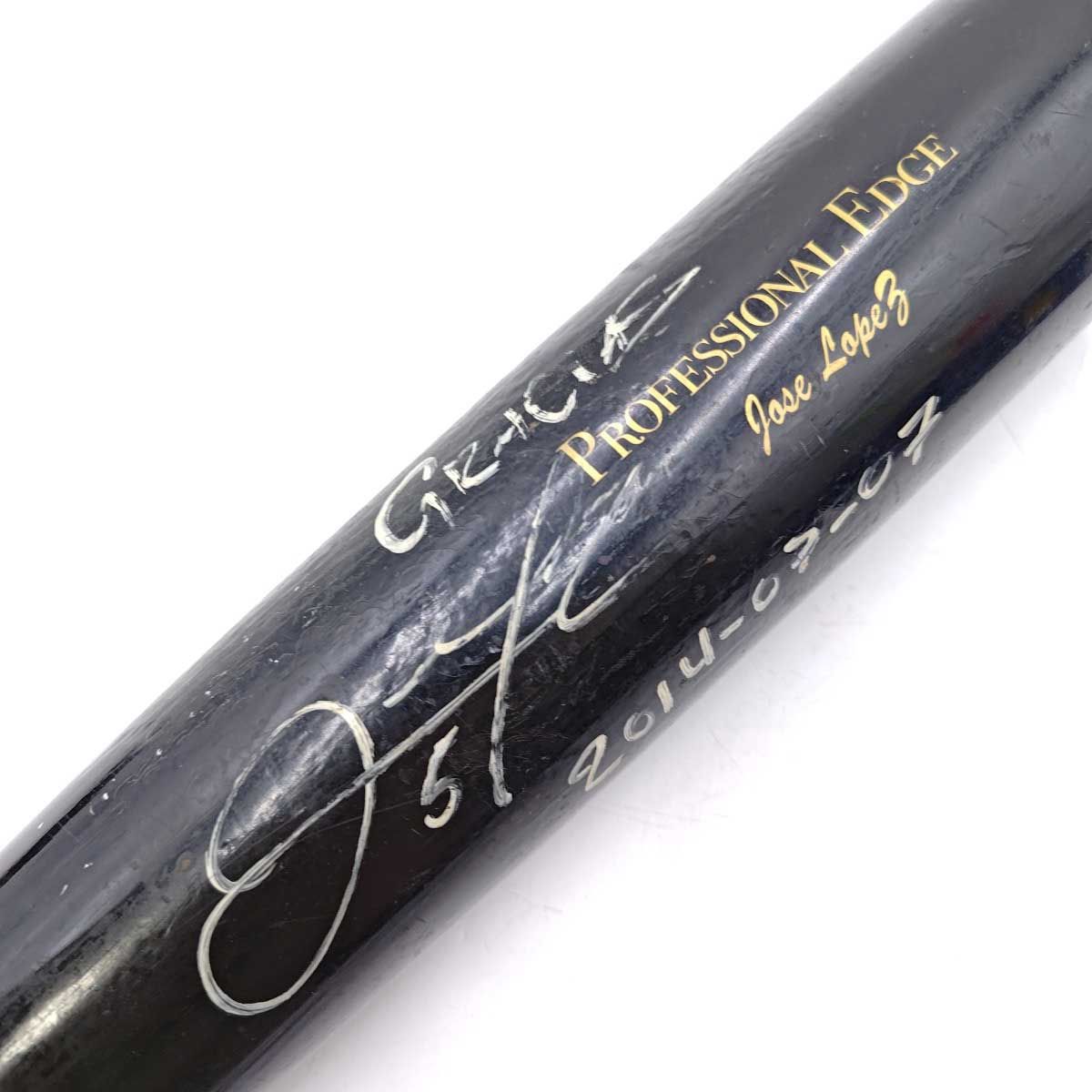 ホセ・ロペス 本人支給品 バット サイン入り 読売ジャイアンツ 2014年 巨人 SSK製 プロ野球 NPB ホセ・ロペス 本人支給品 バット サイン入り 読売ジャイアンツ
