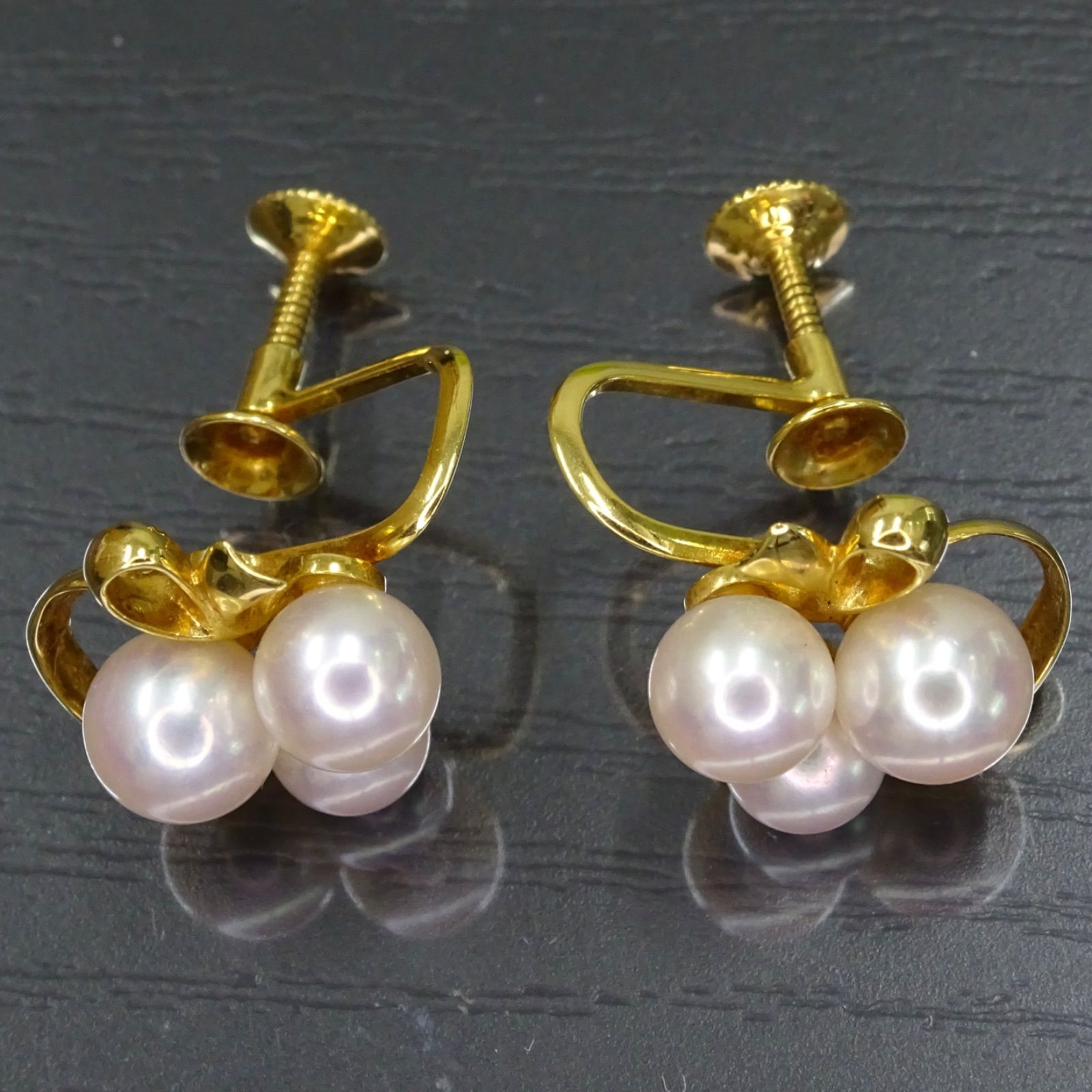 【大黒屋73】TASAKI タサキ 田崎真珠 貴金属・宝石 パールイヤリング K18WG（ホワイトゴールド） 8.0mm 3.6g TASAKI　タサキ　田崎真珠　貴金属・宝石　マべパール　真珠　イヤリング　3.5g　2148103304958　200