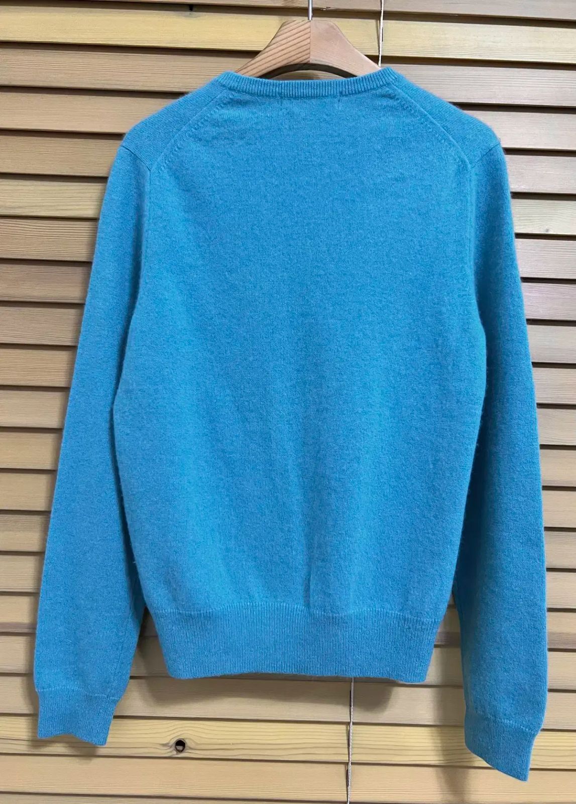  BEAN POLE ビーンポール レディース 青 カシミヤ 100 Vネックニット 85 長袖 ニット セーター