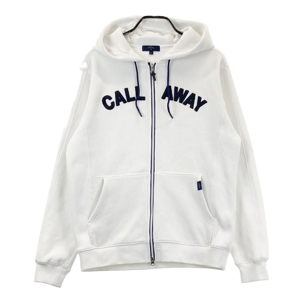 サイズ：LL CALLAWAY キャロウェイ  ニット ジップパーカー ジャケット  ホワイト系 [240101480032] ゴルフウェア メンズ ストスト サイズ：LL 節約 CALLAWAY キャロウェイ ニット ジップパーカー