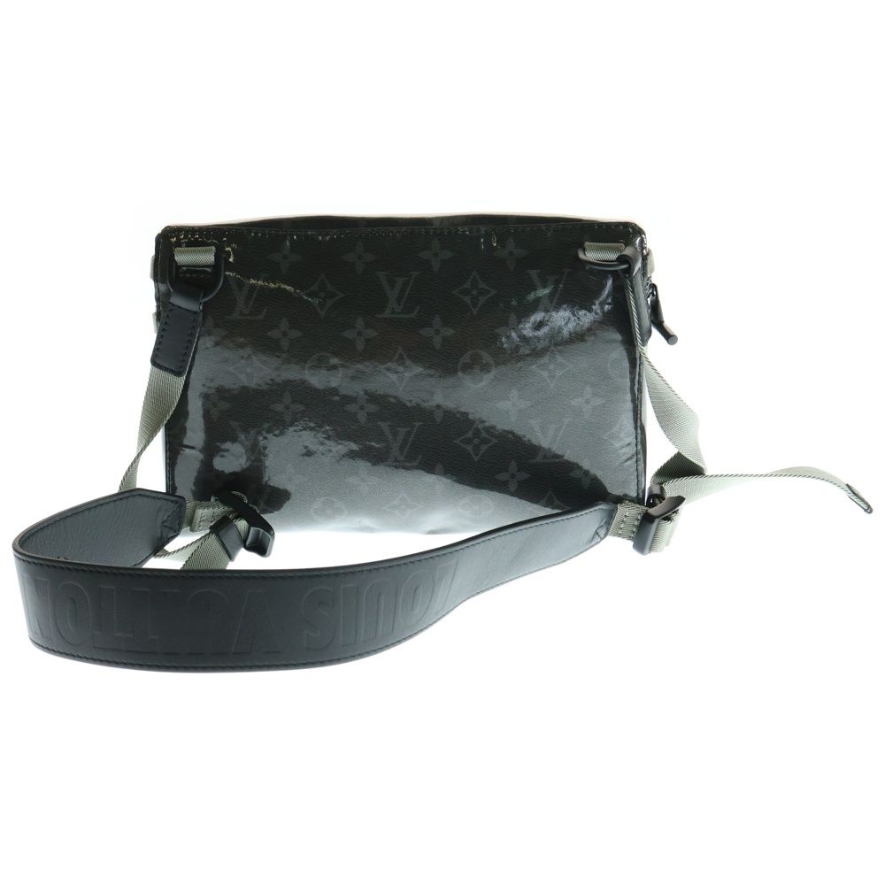 LOUIS VUITTON ルイヴィトン モノグラム エクリプス グレーズ メッセンジャー PM ショルダーバッグ ボディバッグ ウエストバッグ ブラック M52218