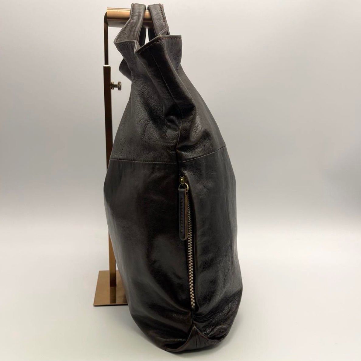 ✨genten✨ 本革 ブラウン トートバッグ A4可 00137 - メルカリ