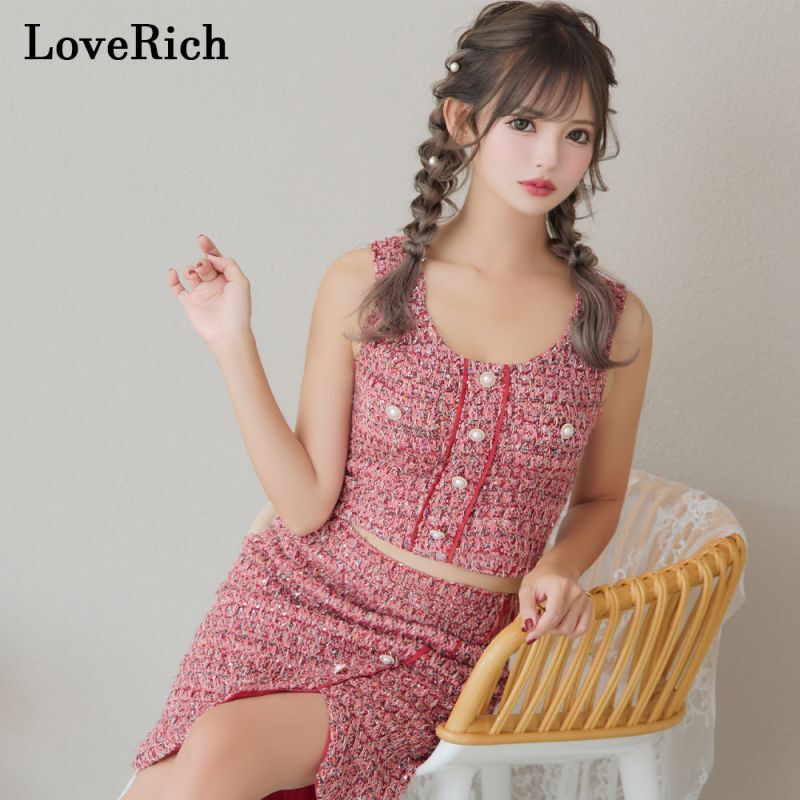 LoveRich ラブリッチ 【SMLサイズ】ツイード セットアップ