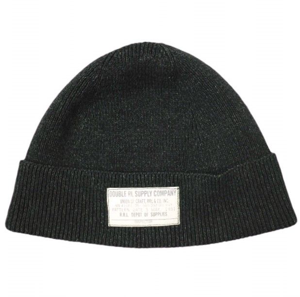RRL ダブルアールエル COTTON WATCH CAP コットンワッチキャップ 782507235001 ONE SIZE BLACK  INDIGO Double RL ニットキャップ ビーニー ニット帽 帽子 g17951 - メルカリ