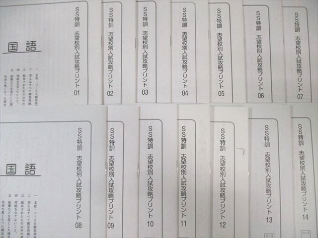 SAPIX 小6 SS特訓 志望校別入試攻略プリント/語彙力完成プリント 国語 【全14回フルセット】 2023 ☆ 028S2D SAPIX 小6 SS特訓 志望校別入試攻略プリント/語彙力完成プリント