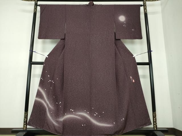 平和屋着物●洛楽人工房　国兼屋　訪問着　流水桜　千鳥　暈し染め　正絹　逸品　未使用　DAAS3426ps 平和屋着物○洛楽人工房 国兼屋 訪問着 流水桜 千鳥 暈し染め 正絹