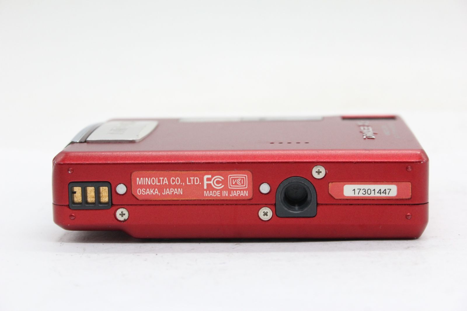 返品保証】 ミノルタ Minolta DiMAGE Xt レッド コンパクト