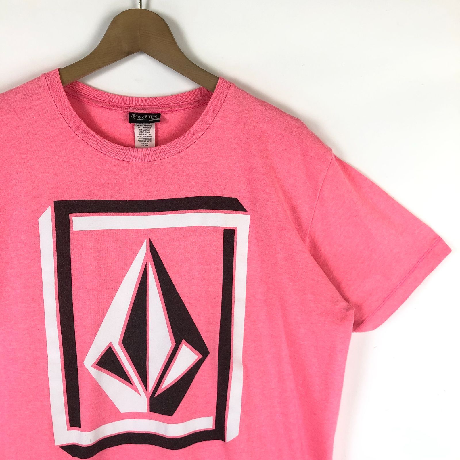 ボルコム VOLCOM Tシャツ ボルコムストーン USA製 ピンク L 古着