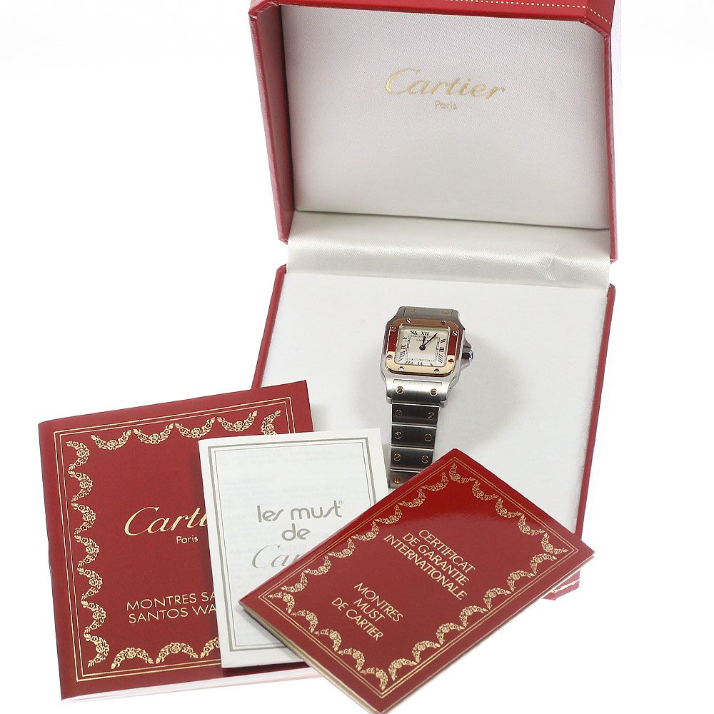 ☆良品☆内箱・保証書付き【CARTIER】カルティエ サントスガルベ SM