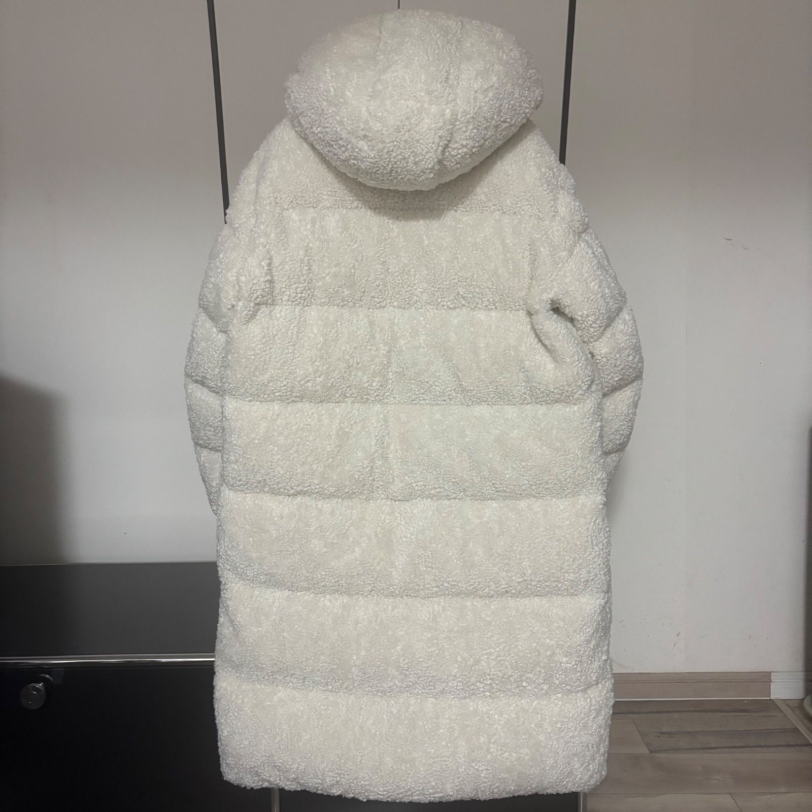 モンクレール☆HAINARDIA ☆ボア☆ロングダウンコート☆ホワイト☆超美