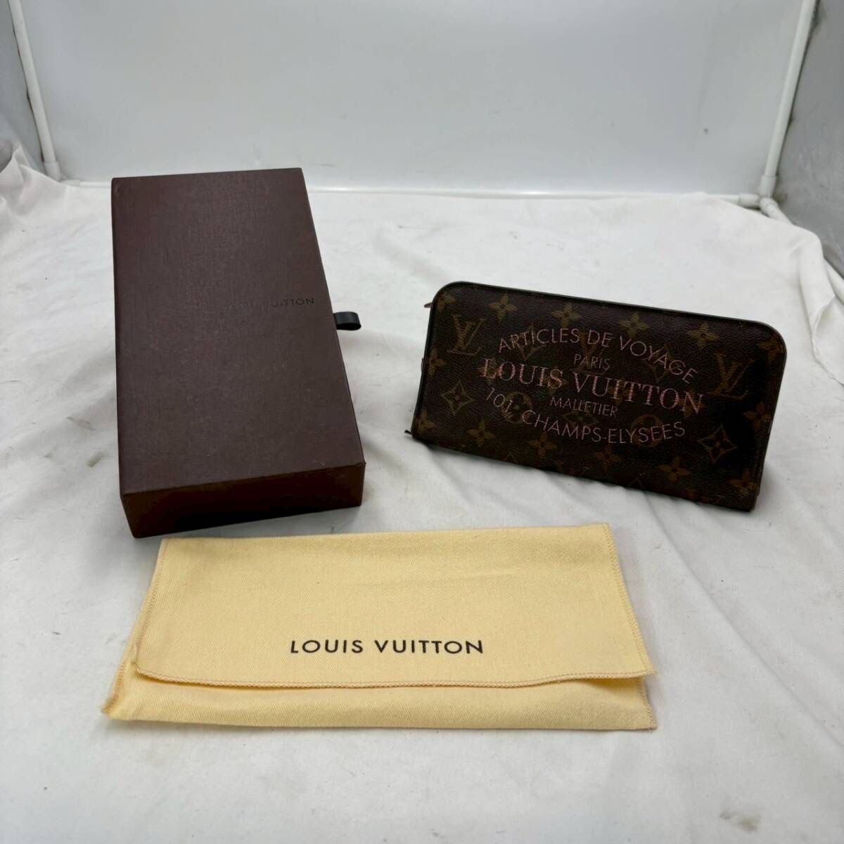LOUIS VUITTON モノグラム アンソリット 長財布 ピンク 花柄