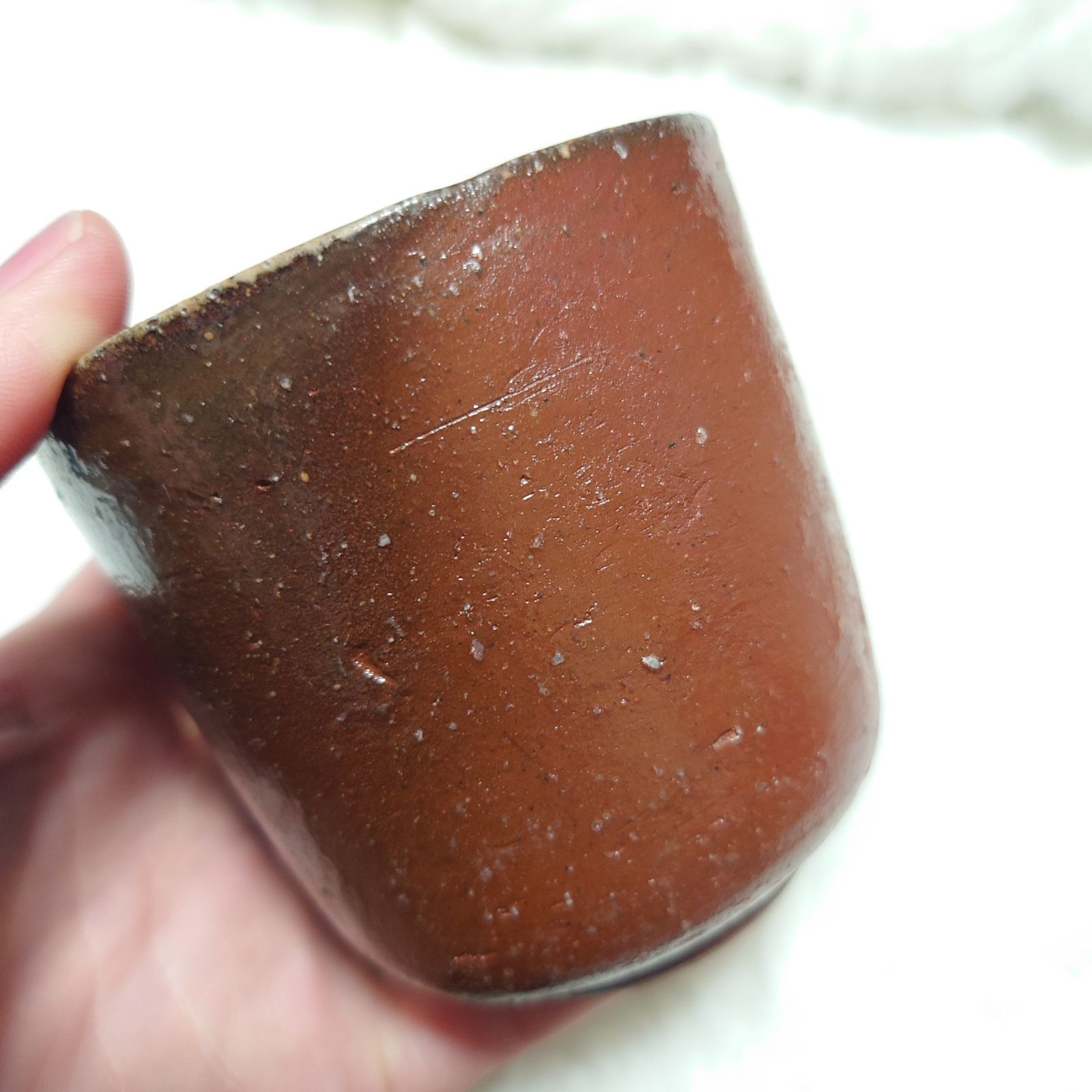 2575】ハシビロコウ カップ…備前焼 - メルカリ