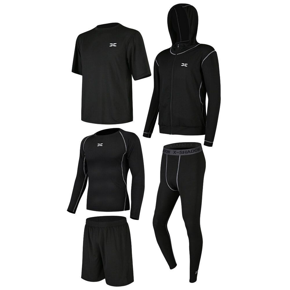 ☆ ブラック ☆ S ☆ トレーニングウェア 5点セット メンズ jytk41
