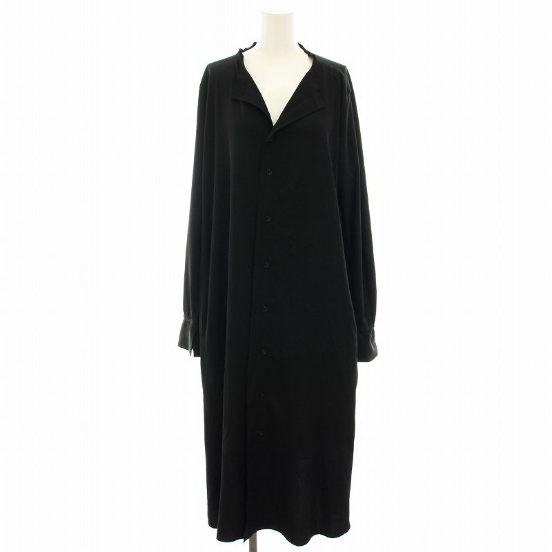Y's ワイズ ドレス 黒 Yohji Yamamoto ワンピース ワイズ Y's ヨウジヤマモト 23AW カラーレスAラインドレス