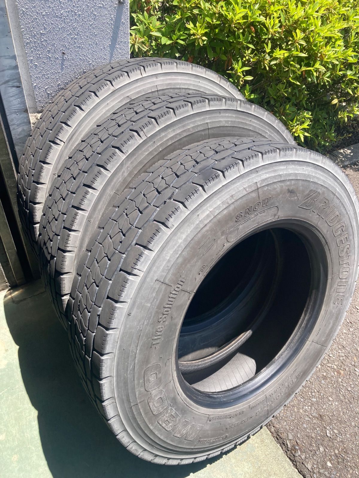 7分山 225|80R17.5 ブリヂストン ミックスタイヤ ３本セット
