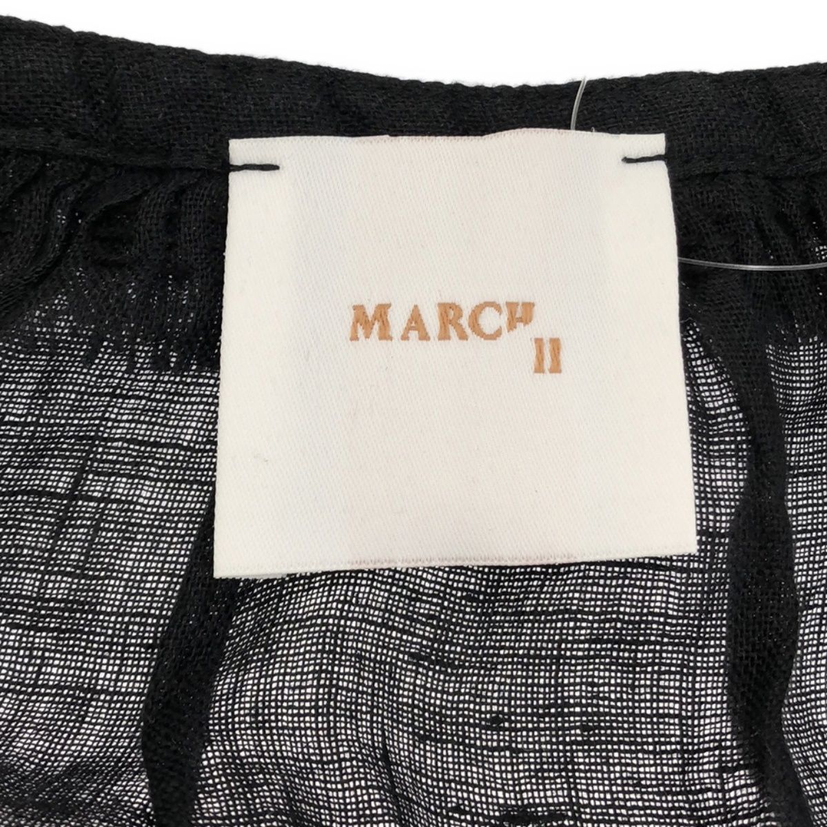 MARCH 11 マーチイレブン 19SS バルーンスリーブリネンエンブロイ 
