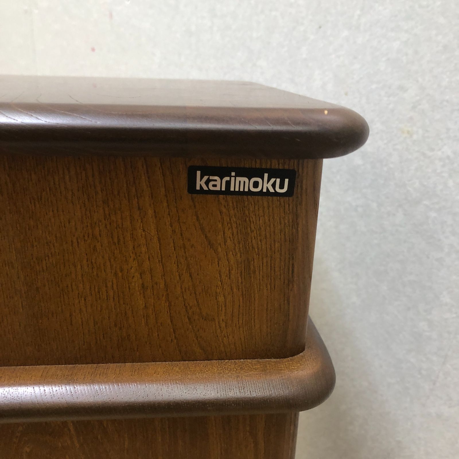 美品 カリモク家具 karimoku 電話台 飾り棚 オールドカリモク