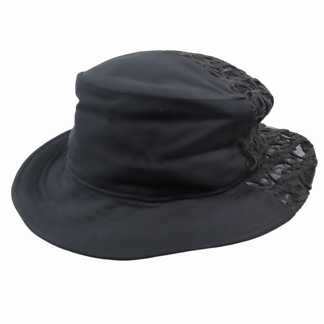 22SS ディオール Dior 帽子 バケットハット つば広帽 オブリーク スプリット フィッシャーマン 切替 トロッター メッシュ 黒 ブラック 283C904A4451|1JBA4 メンズ レディース
