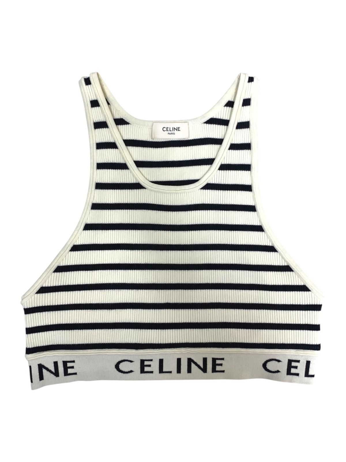 セリーヌ ロゴ タンクトップ CELINE - CELINE ロゴ タンクトップ ジップ付き アスレチック