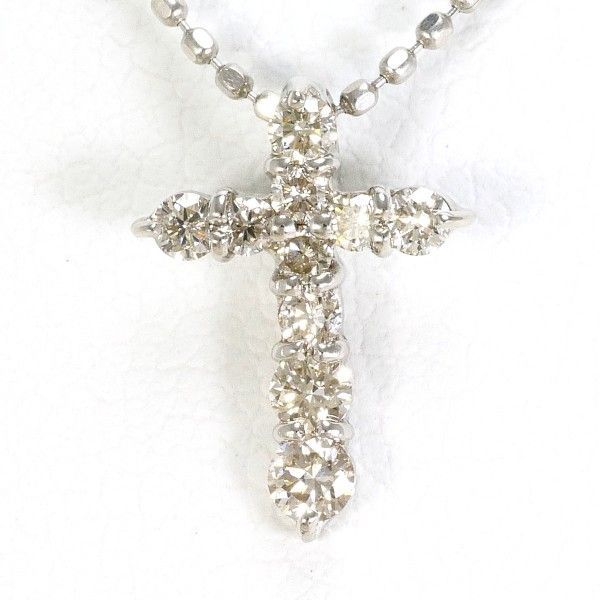 PT900 PT850 ネックレス necklace ダイヤ 0.2 総重量約2.1g 約40cm