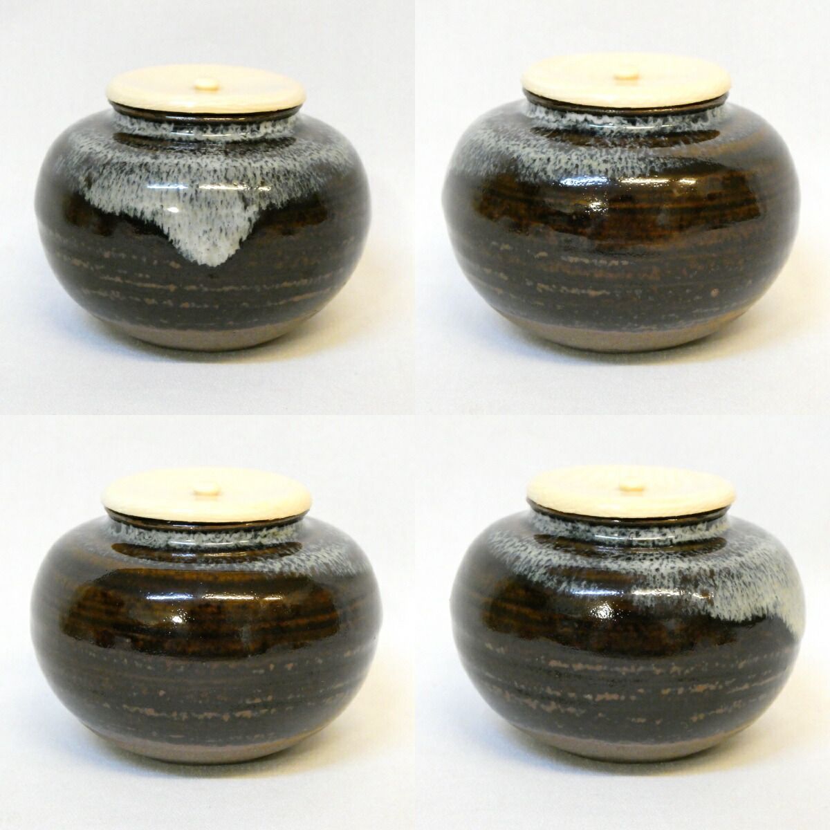 七月の特売品】 高取焼宗家十一代 静山作 「柿」 茶入 円文白虎