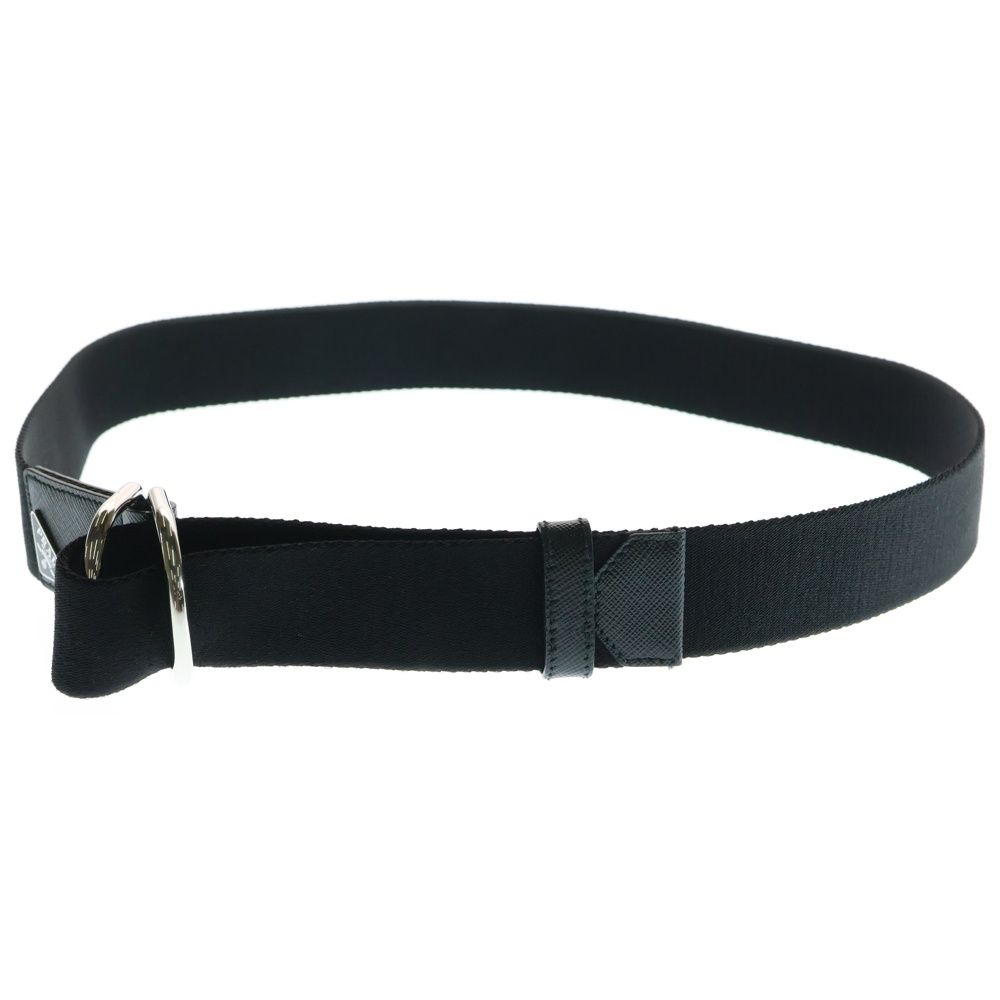 PRADA プラダ サフィアーノ トライアングルロゴ ベルト ブラック 2CN028