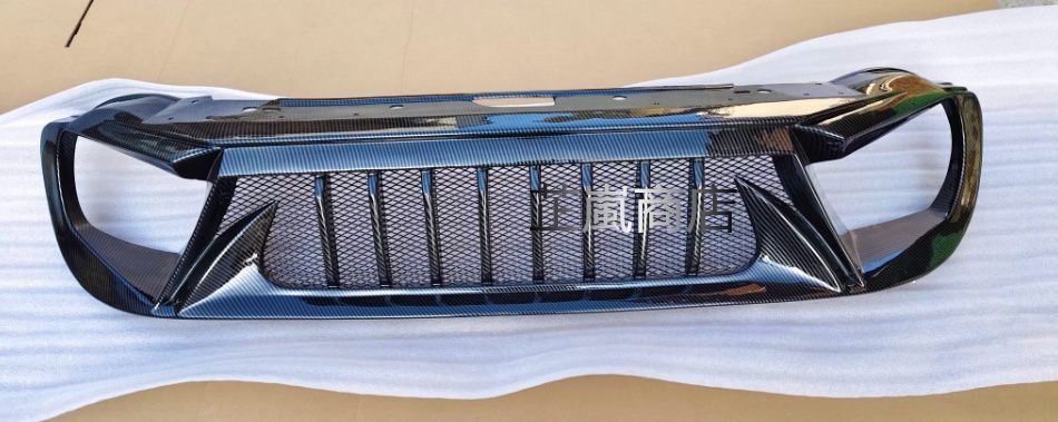 ジープ レネゲード 2015-2018年に適合▲エア インテーク スタイリング ABS グリル フロント バンパー プロテクター ブラック