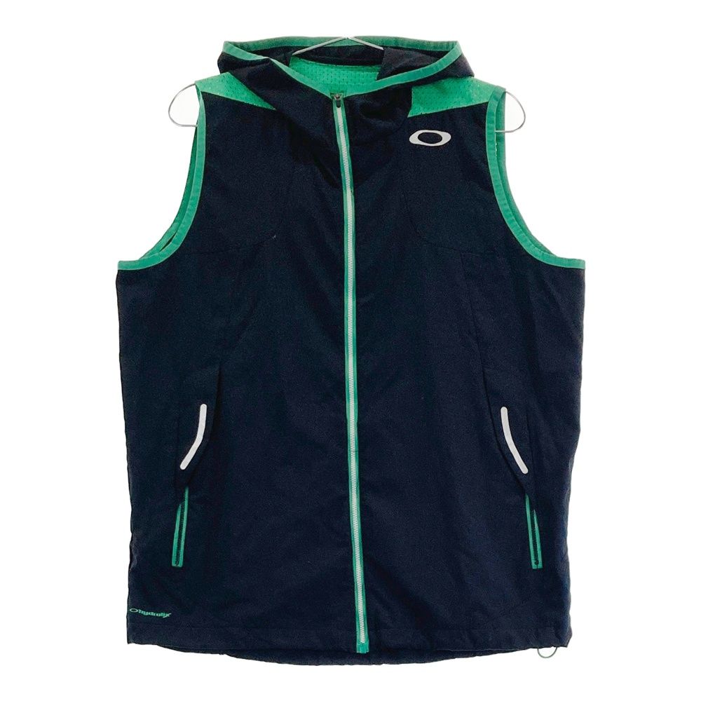 サイズ：L OAKLEY オークリー フード付 ジップベスト ブラック系