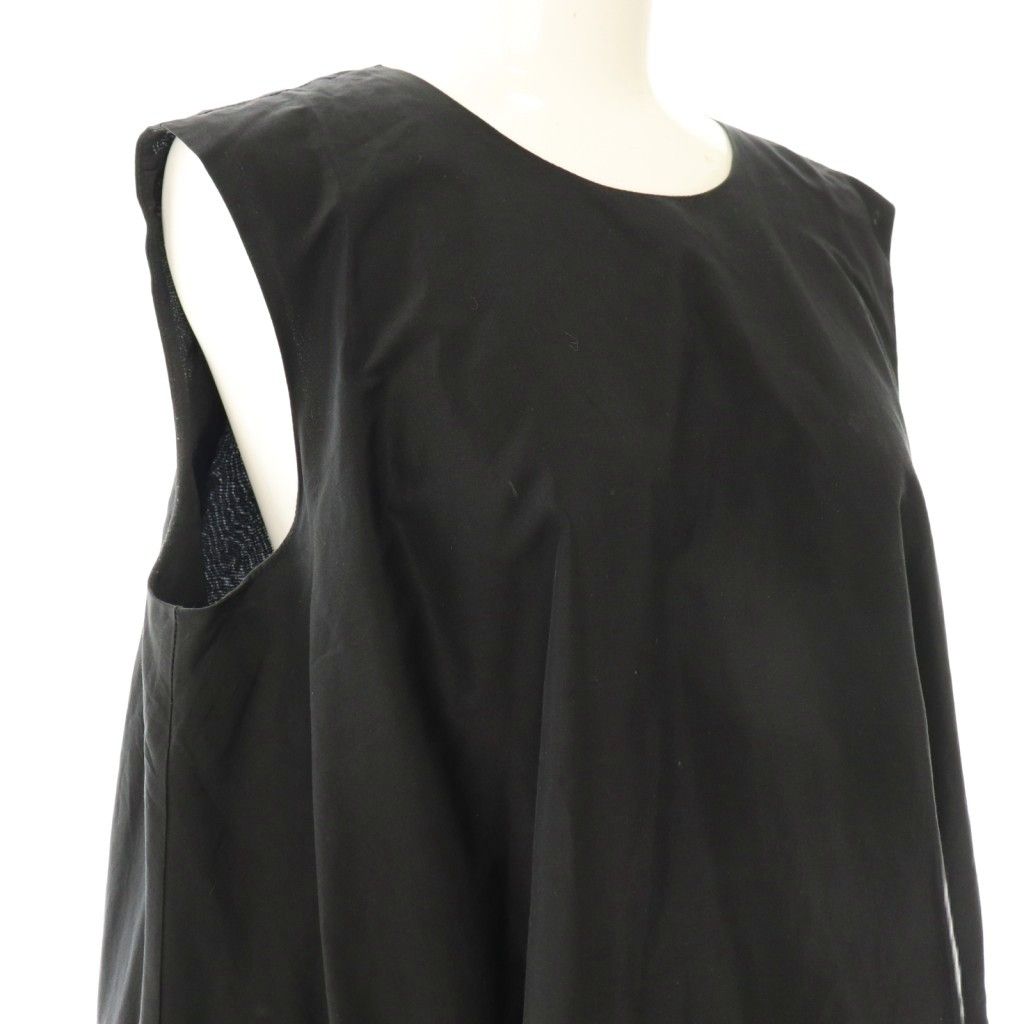 【品質保証】 ドゥロワー Drawer タフタバックリボンブラウス ノースリーブ 36 ブラック HK OS 超激安セール開催中です！