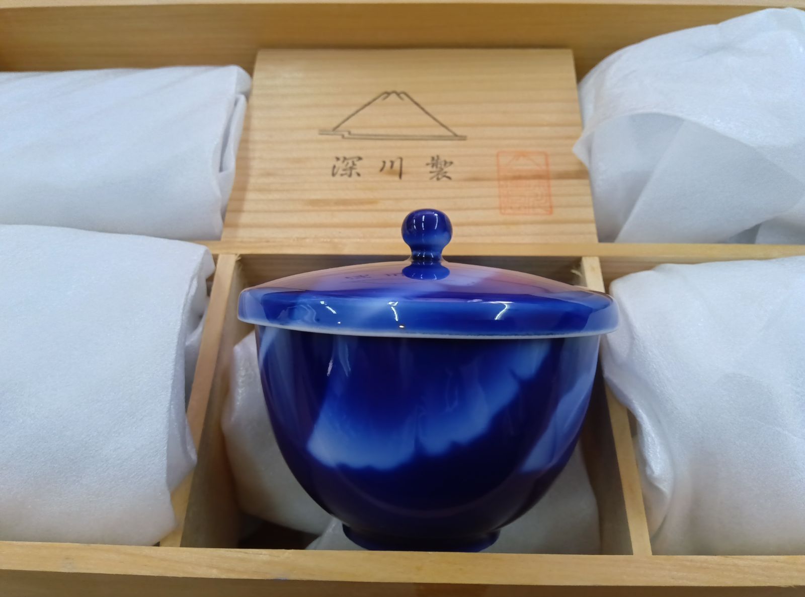 有田焼 《深川製磁》 花ひょうたん 茶器揃（蓋付き湯呑み・急須セット