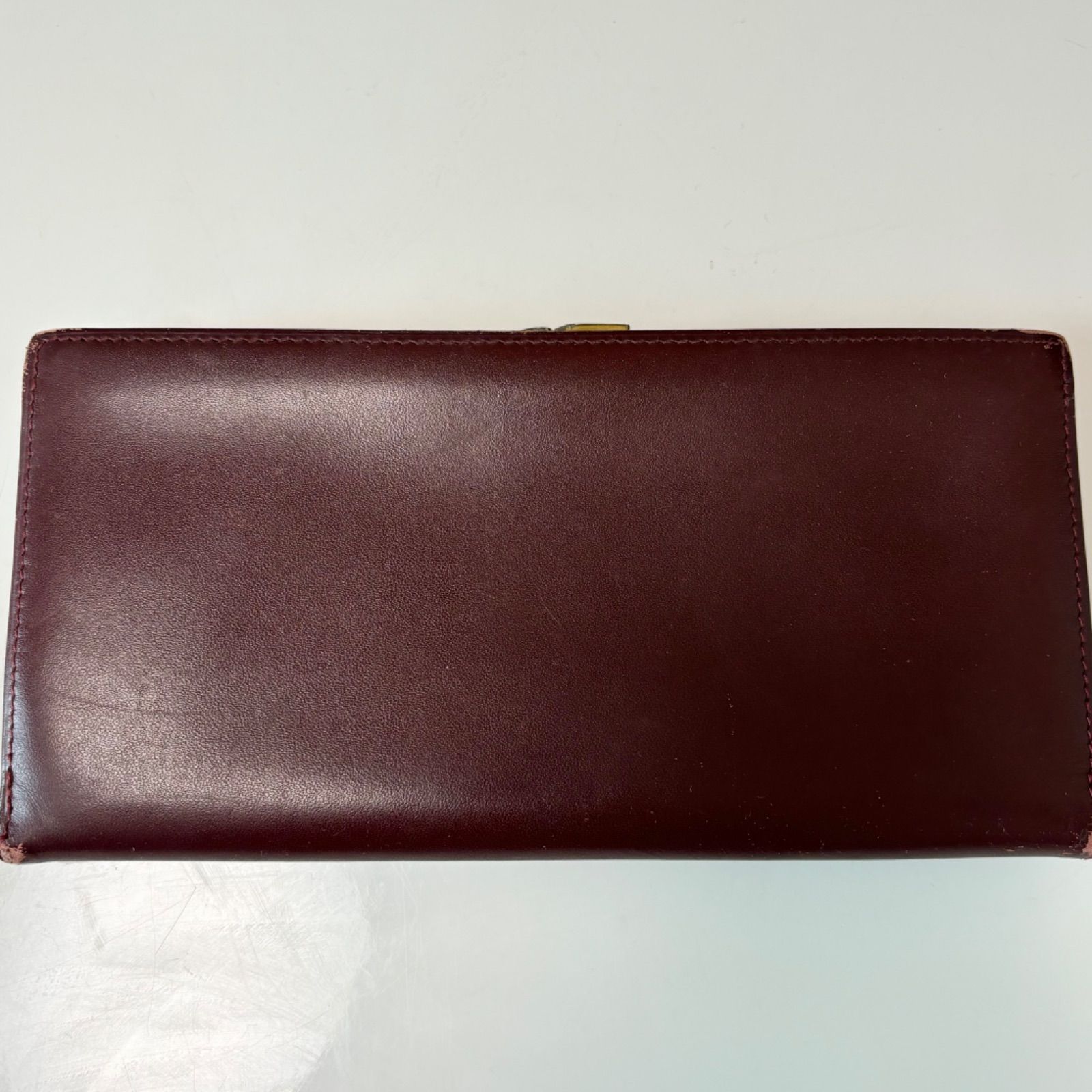 送料無料】Cartier/カルティエ/長財布/ボルドー/がま口/マスト