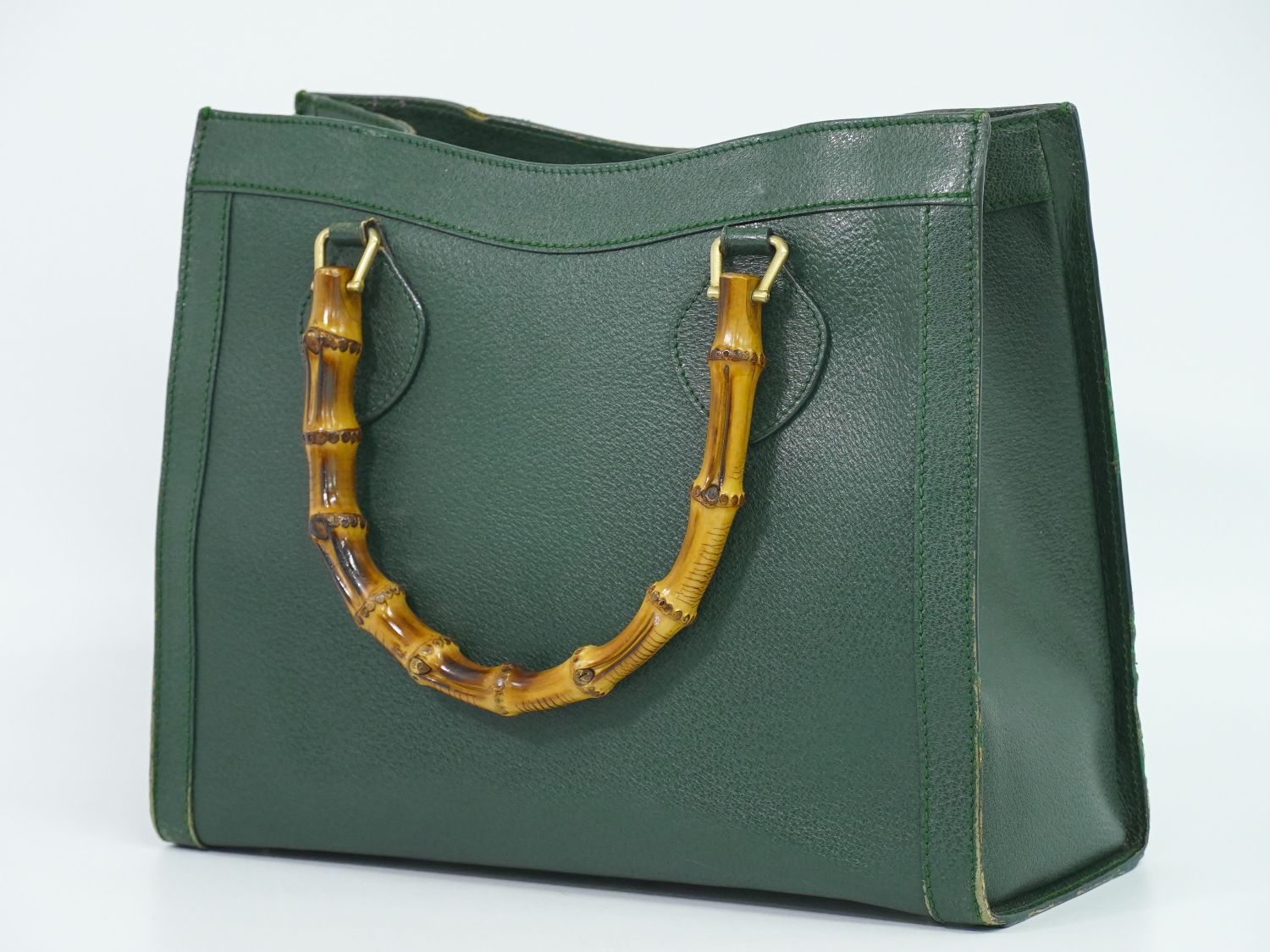 本物 グッチ GUCCI バンブー ハンドバッグ トートバッグ レザー  
