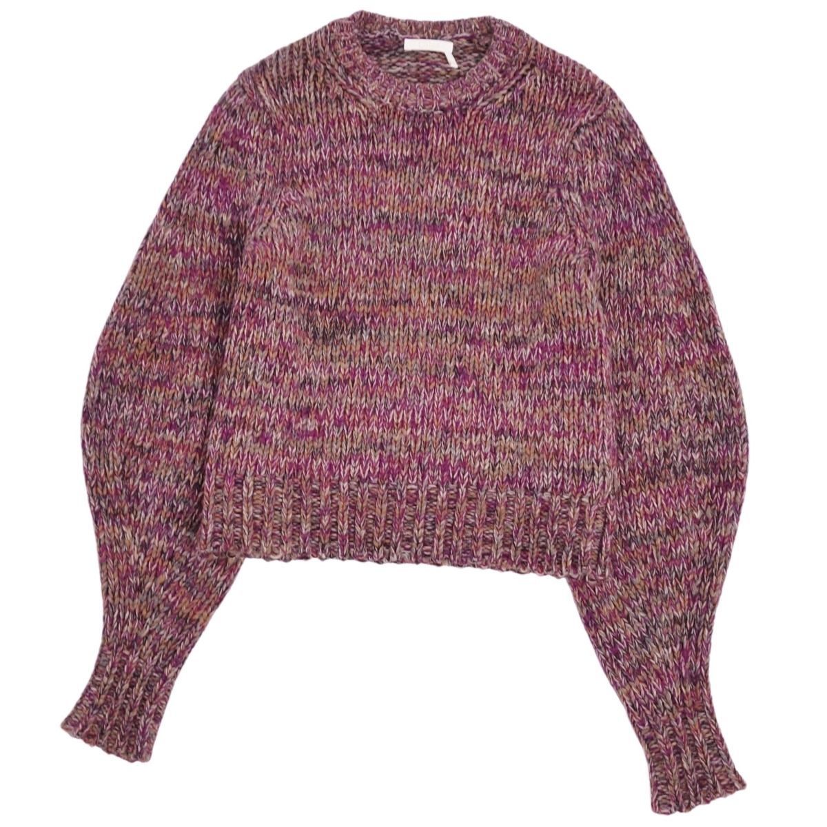 極美品 クロエ Chloe ニット セーター プルオーバー カシミヤ ウール 