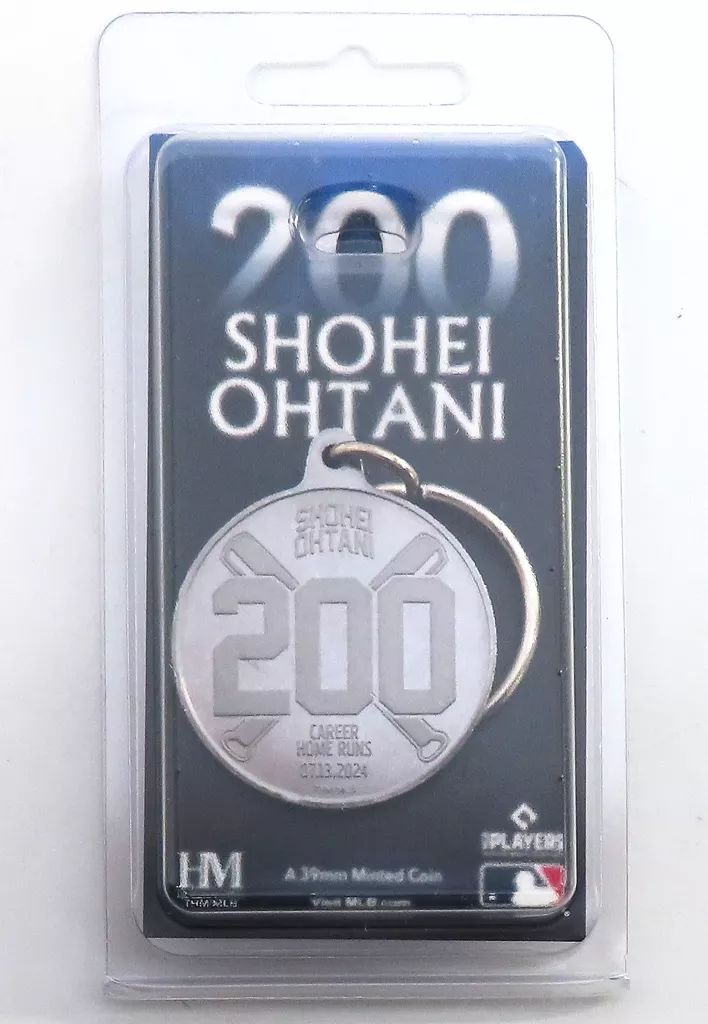 【】キーホルダー 大谷翔平#17(ロサンゼルス・ドジャース) MLB 通算200本塁打記念 コインキーチェーン