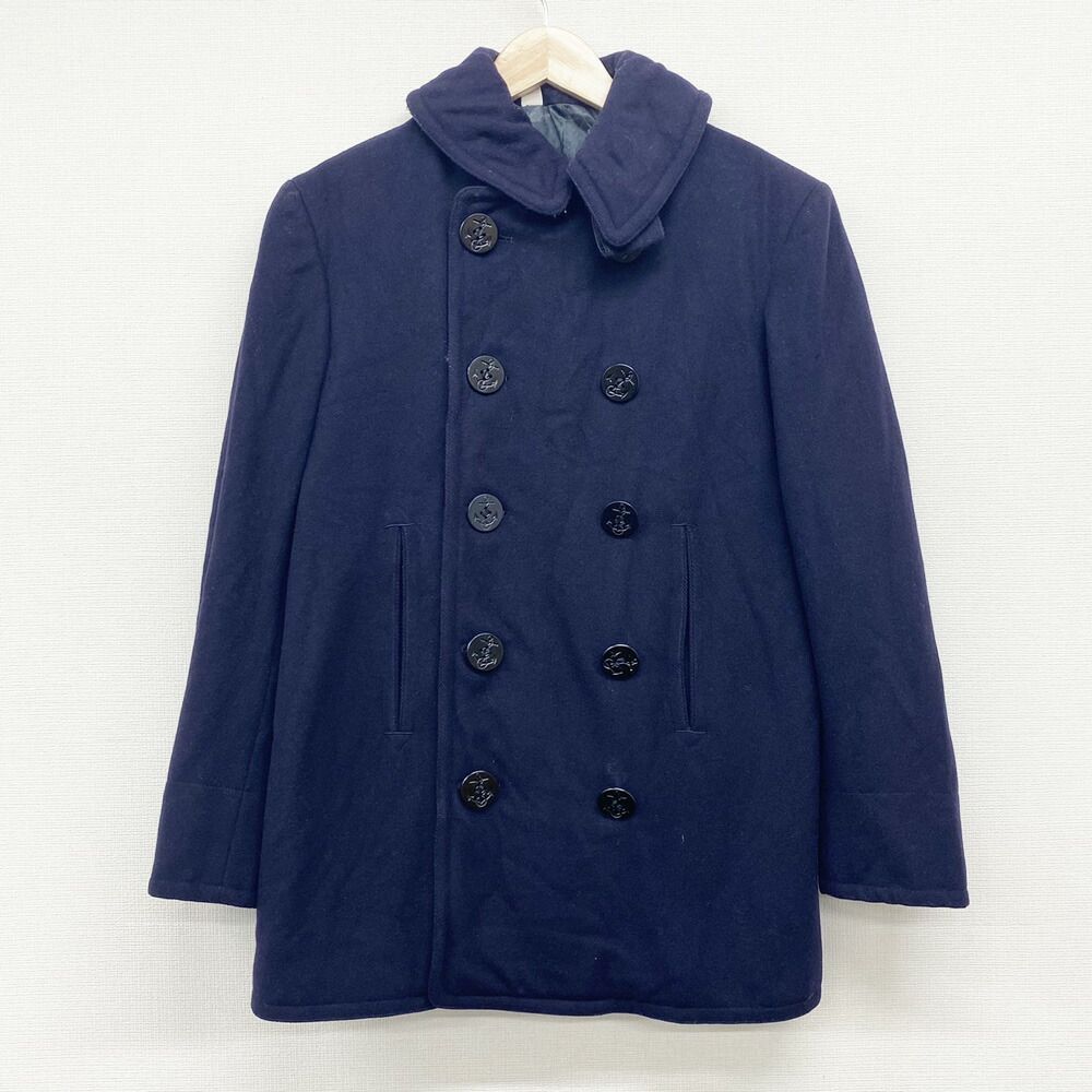 Ralph Lauren Pコート サイズ7 ネイビー イカリボタン ラルフローレン Ralph Lauren ウール ピーコート 裏地付き