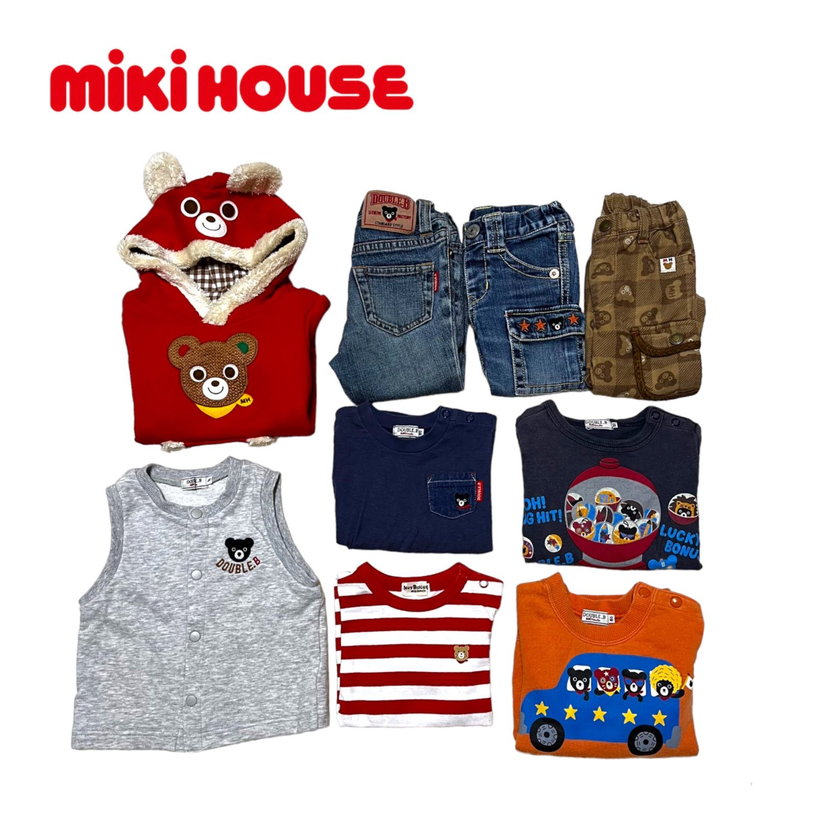 MIKIHOUSE、DOUBLE-B 男の子80cm✨️10点まとめ売り✨️ MIKIHOUSE、DOUBLE-B 男の子80cm✨️10点まとめ売り✨️