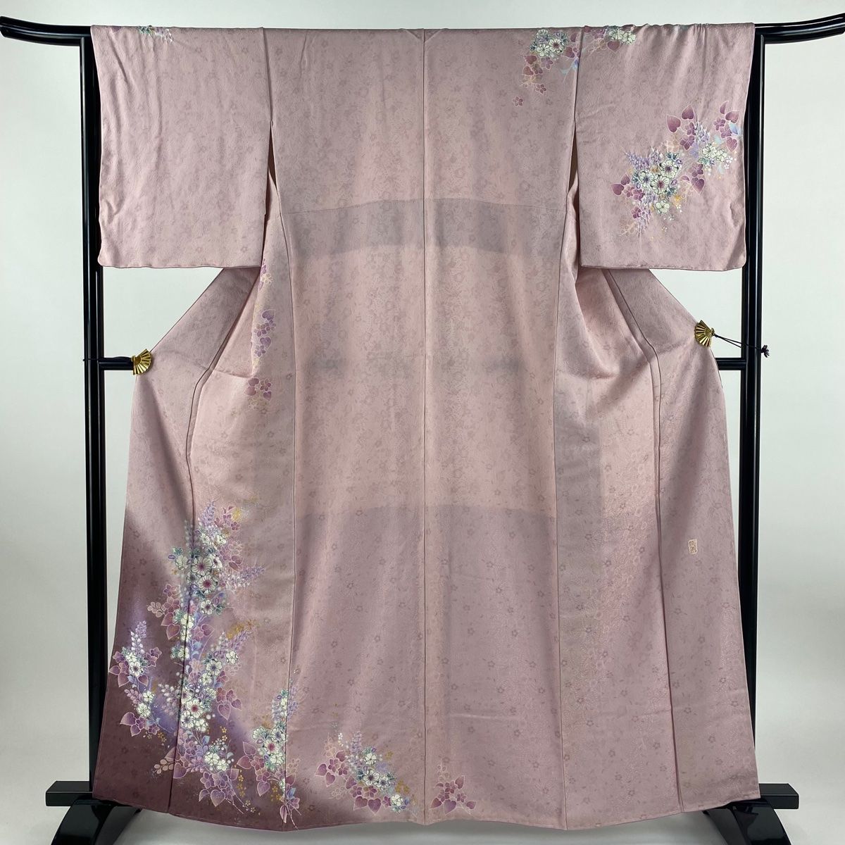 付下げ 身丈162cm 裄丈64.5cm M 袷 翠山工房 やまと 落款 辻が花