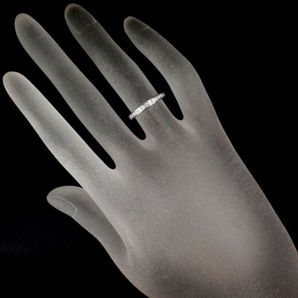 カルティエ ハーフエタニティー ダイヤモンド リング Pt950 ♯48 証明書 カルティエ ハーフエタニティー ダイヤモンド リング Pt950 ♯48 証明