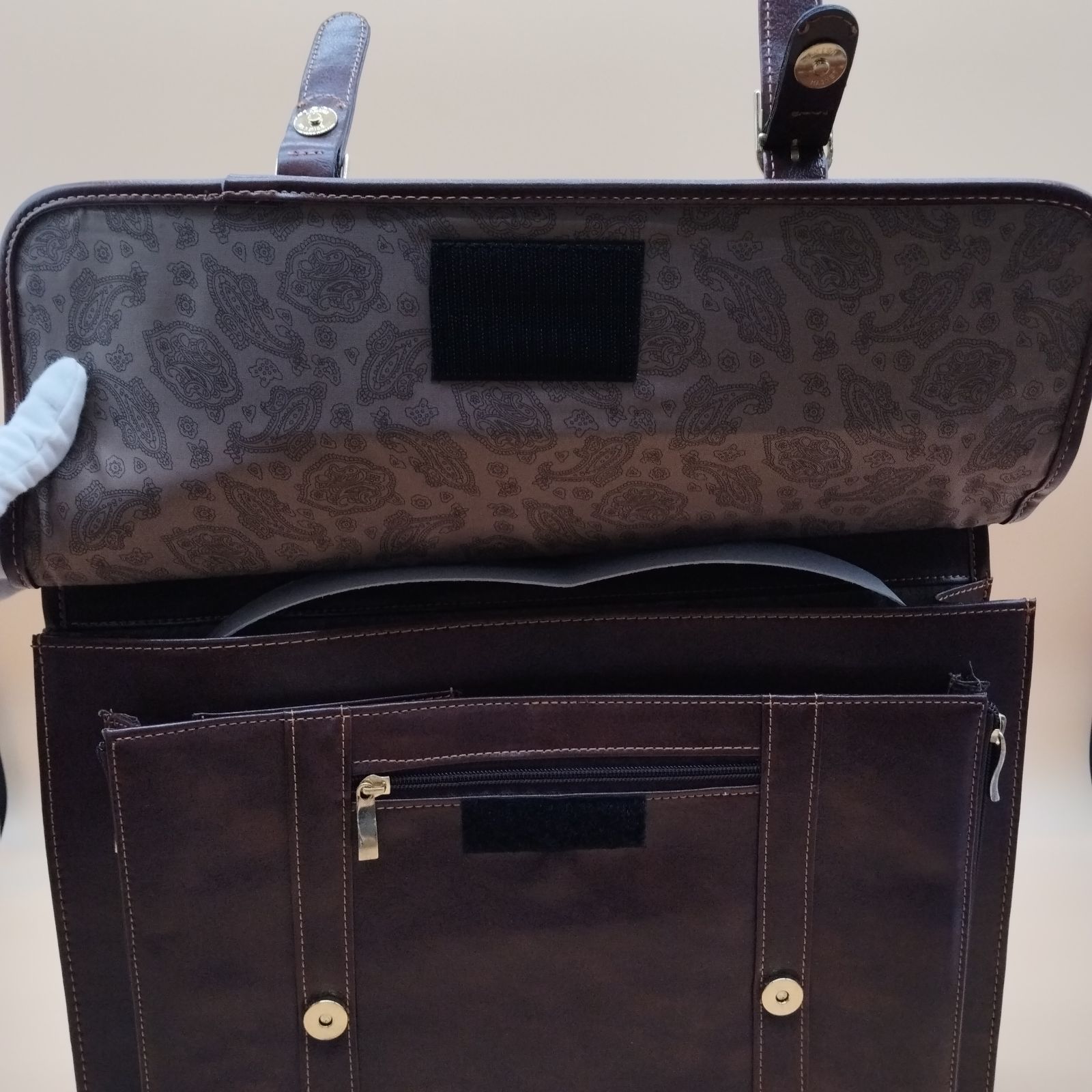 s18056】新品・タグつき GALLOTTI ギャロッティ レザー ビジネスバッグ 