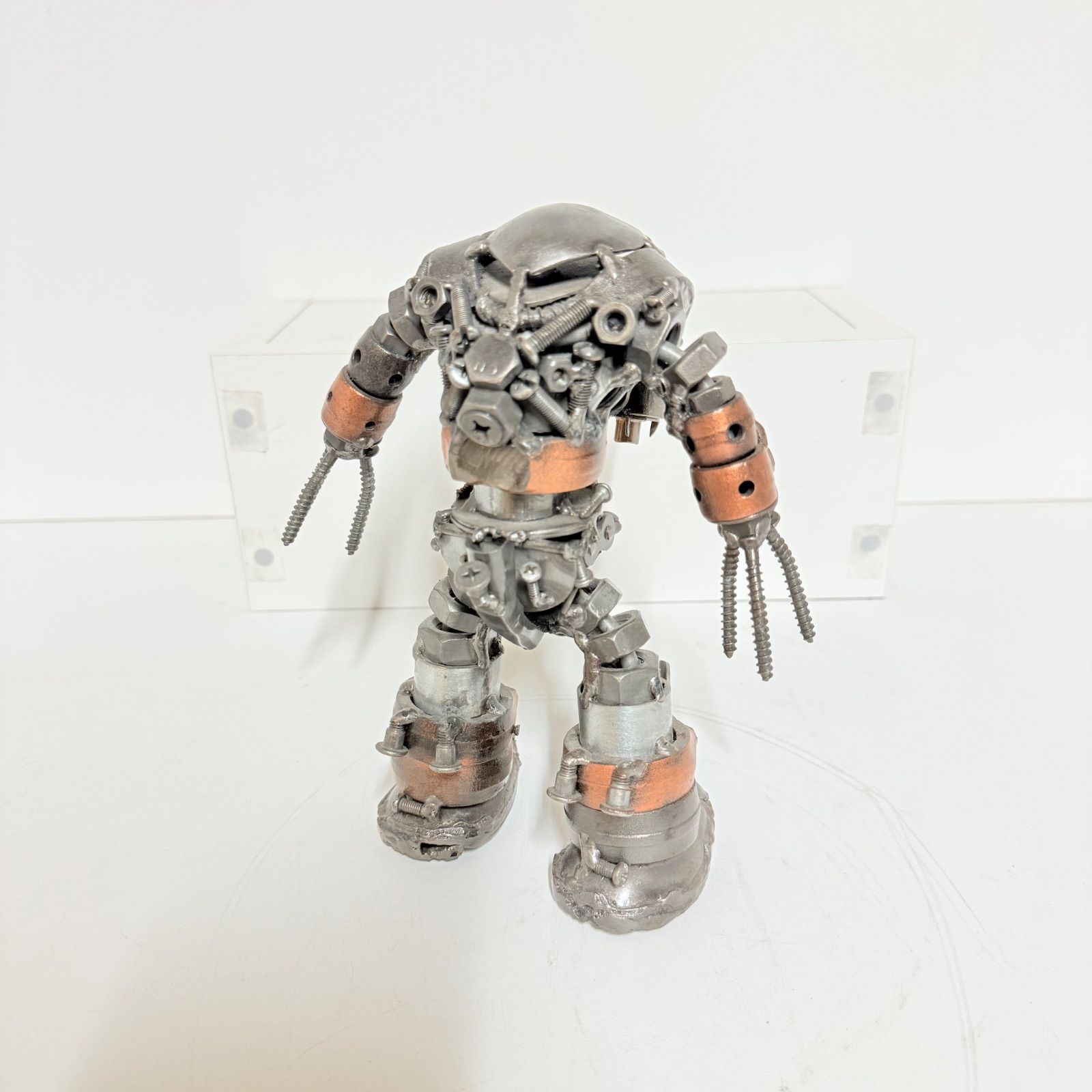 希少品】ハンドメイド メタルロボット 溶接アート 鉄製オブジェ 高さ