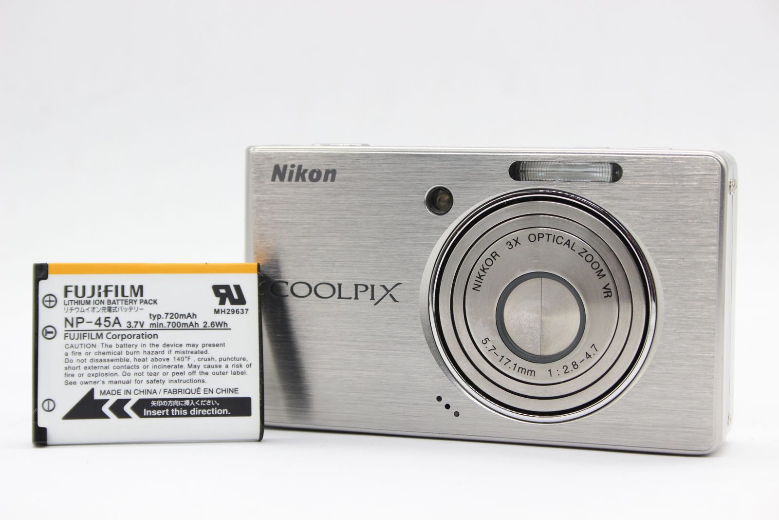 返品保証】 ニコン Nikon Coolpix S500 3x バッテリー付き コンパクト