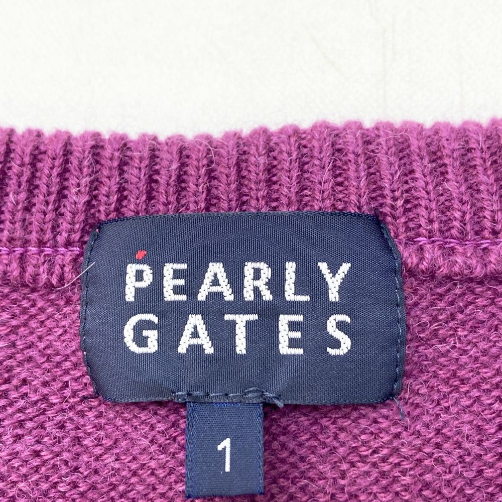 サイズ：1 PEARLY GATES パーリーゲイツ アルパカ混 ニット